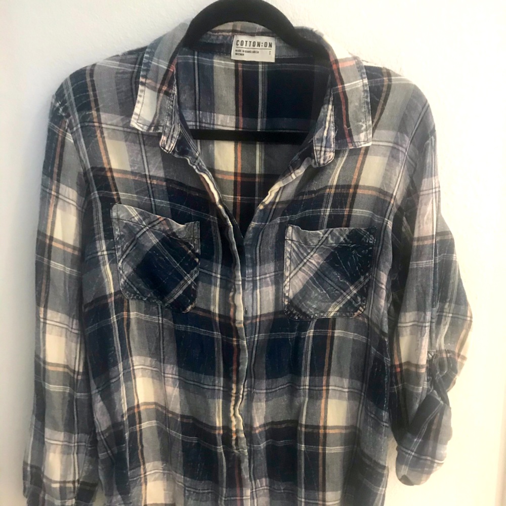 Cotton on Plaid Button Up Shirt